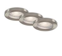 Luci LED da incasso set di 3 GU10 IP65 5W argento metallo-plastica Briloner