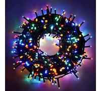 Catena di luci 25 metri da 500 Led Multicolore con cavo verde Wisdom