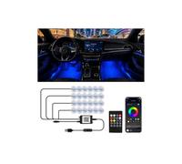 Luci LED per interni auto, luci vano piedi auto con controllo app, luci d'atmosfera per auto con sincronizzazione musicale, luci stellari per auto