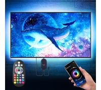 Luci LED per retroilluminazione TV da 75 pollici a 85 pollici con telecomando, per specchio, PC, controllo tramite app, sincronizzazione con la musica, illuminazione secondaria, luci LED RGB 5050 USB