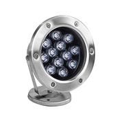 Luci LED sommergibili for piscina - Luci da giardino in acciaio inossidabile da 24 V - Faretto impermeabile IP68, luce colorata for fontana, for vialetto, terrazza, lampada da gradino(RGB,9W)