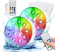 Luci LED Sommergibili Piscina Ricaricabili IP68 Impermeabili con 16 Farben