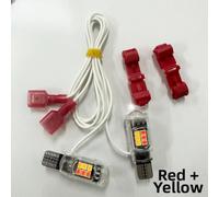Luci LED T10 per moto Alta per luminosità Segnalazione Laterale | Alta per luminosità, materiale AS , resistenza all'usura, colore , installazione rapida(Red + yellow dresses)