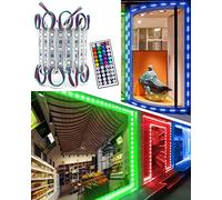Luci LED vetrina Pomelotree, 12.2 m, 80 pezzi impermeabili, 4 set 5050 SMD LED modulo RGB light