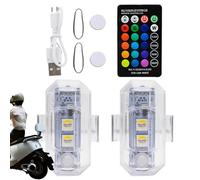 Luci Led Wireless - Fari Stroboscopici Vettura | Spia Avvertimento Anti-Collisione Ricaricabile Per Autoveicolo, Motocicletta, Droni, Bicicletta, Camion, Illuminazione Protettiva Universale