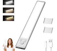 Luci magnetiche a LED ricaricabili, sensore intelligente a induzione automatica, illuminazione regolabile in tre colori per sotto armadio e corridoio, uso cucina