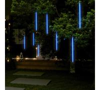 Luci Meteoriche 8 pz 50cm Blu 288 LED Interni Esterni