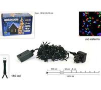 LUCI NATALE 180 MINILUCCIOLE LED PER ESTERNO MULTICOLOR
