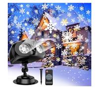 Luci Natale Esterno, Luci del proiettore for nevicate di Natale, Lampada for proiezione di Fiocchi di Neve a LED dinamici for Esterni a Forma di Gufo for Capodanno