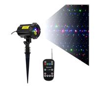 Luci Natale Esterno, Proiettore natalizio Faretto paesaggistico a LED Lampada for proiettore con spettacolo di stelle rosse e verdi for le vacanze natalizie da parete di Halloween ,Halloween, Natale.