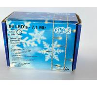 Luci Natale Interno Esterno Filo Trasparente 96 LED 7.1 Mt Luce Calda EDG