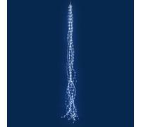 Luci Natale LED Cascata 720 Micro LED da ESTERNO Luce FREDDA con 8 Giochi Luce