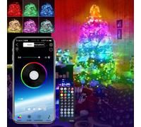 LUCI NATALE LED COMANDO APP MUSICALE BLUETOOTH USB DECORAZIONE ALBERO 5M 10M 20M [EEK: A+++]