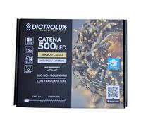 Luci Natalizie 500 LED Bianco Caldo Programmabili 8 Giochi 15m Interno Esterno