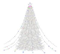 Luci natalizie a energia solare per esterni, impermeabili, 1 pezzo, per patio, cortile, recinto, illuminazione decorativa, facile installazione, per ringhiere, patio