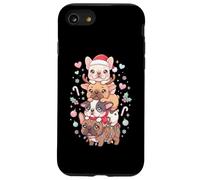 Luci natalizie a forma di bulldog francese Kawaii Custodia per iPhone SE (2020) / 7/8