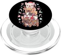 Luci natalizie a forma di bulldog francese Kawaii PopSockets PopGrip per MagSafe