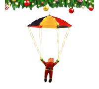 Luci natalizie a stringa con paracadute e luci LED a forma di Babbo Natale