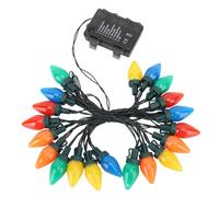 Luci Natalizie C9, 20 Luci LED RGB Colorate a Forma di Fragola, Pulsante e Telecomando, Impermeabili con Design a Gancio, per la Decorazione della Festa Nuziale del Patio del