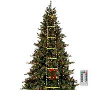 Luci natalizie con Babbo Natale che si arrampica, luci LED per le vacanze con 8 diverse modalità, decorazioni versatili per interni ed esterni, luce impermeabile per un'atmosfera festiva, ideale per