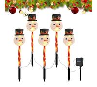 Luci Natalizie Da Percorso - Luci Da Passaggio Natalizie Con Pali - Decorazione Paesaggistica A Forma Di Babbo Natale Regolabile Ad Energia Solare Per Esterno Giardino Terrazzo Prato Interno Festa