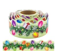 Luci Natalizie Decorazioni Bordo con Pigne - 18 Metri Striscia Vintage per Bacheche Natale | Decorazioni per Porte Finestre Pareti Uffici Scuole Portali Scale Camere