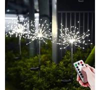 Luci natalizie energia solare Fuochi d'artificio fiore 80 Led con telecomando [EEK: A+++]