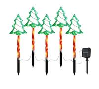 Luci Natalizie - Luci Di Natale Per Esterno Ad Energia Solare | 5 Pezzi Da Giardino Decorazioni Per Prato Sentiero Terreno Festa Inverno Cortile Portico Interno