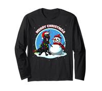 Luci Natalizie Nere a Forma di Pastore Tedesco per Cani Maglia a Manica