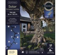 Luci Natalizie Solar 750 Led Bianco Caldo 8 Funzioni Effetto Scintillante 16 mt