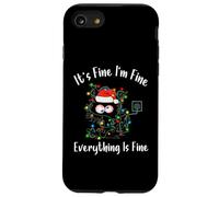 Luci nere per gatti It's Fine Sto bene Va tutto bene Custodia per iPhone SE (2020) / 7/8