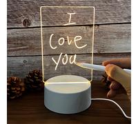 Luci notturne a LED luminose trasparenti Luce notturna in acrilico luminoso USB Cancellabile Scrittura Bacheca Calendario Ornamenti da tavolo