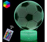 Luci notturne da calcio 3D con illusione LED, telecomando, porta USB e colori RGB modificabili â