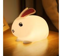 Luci Notturne per Bambini: 7 Colori Siliconericaricabile E Timer LED Lampada Not