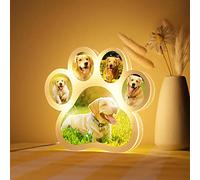 Luci notturne personalizzate per cani con foto personalizzate, lampada per cani in acrilico, luce notturna, decorazione per animali domestici, regalo commemorativo per gli amanti dei cani
