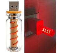 Luci notturne USB per auto, dimmerabili al tatto, in vetro, luce per interni auto, mini bottiglia di vetro portatile creativa, luci d'atmosfera per veicoli, camera da letto, corridoio, campeggio