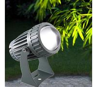 GUODDM Luci Paesaggistiche - Faretto LED, Lampada da Parete per Esterni con Fascio Luminoso a LED AC 220V, faretto a Fascio Stretto Impermeabile Ip67, Staffa Regolabile a 180° Luce da Terra(White,5W)