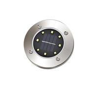 Luci Palo Giardino All'aperto Lampada Da Terra A Energia Solare Con Interruttore Di Controllo Della Luce Lampada A Disco Impermeabile IP68 Lampada Da Giardino Sotterranea For Esterni(Warm light 1PCS)