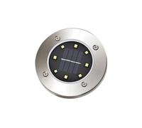 Luci Palo Giardino All'aperto Lampada Da Terra A Energia Solare Con Interruttore Di Controllo Della Luce Lampada A Disco Impermeabile IP68 Lampada Da Giardino Sotterranea For Esterni(White light 1PCS)