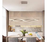 Luci Pendenti Moderno Pendente LED Ciondolo Alluminio Lampada A Sospensione Letto Plafoniera Regolabile Pranzo Illuminazione Soffitto Per Uffici Cucina Studia Corridoio Lampadario,Grey/120cm/46w