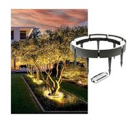 Luci Per Alberi Ad Anello A Luce Calda DC24V Con Trasformatore, Luce Per Piante Di Palma Impermeabile Per Esterni Per Illuminazione Di Paesaggio, Faretti A LED Per Cortile Da Giardino(7 lights)
