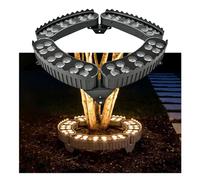 Luci Per Albero Ad Anello Con Modulo Flessibile, Faretto LED Per Paesaggio Da Giardino Impermeabile IP67 Per Esterni, Lampada Per Illuminazione A Palma A Bassa Tensione(Warm light,4 packs)