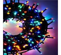 Luci per albero di natale 96 led multicolor luminarie catena esterno e interno l