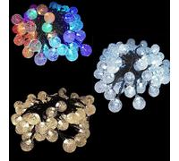 Luci per albero di natale bianco caldo freddo multicolor esterno casa 48 palline [EEK: A]