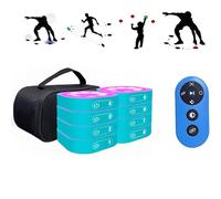 Luci per allenamento dell'agilità, trainer portatile per il fitness sportivo con 4 modalità e 4 colori di luce, kit di allenamento per migliorare velocità, agilità e tempo di reazione (8 luci）