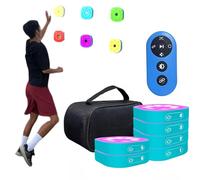 luci per allenamento, Luce LED for l'allenamento dei riflessi e delle reazioni, telecomando multimodale, allenamento fisico, coordinazione occhio-mano(6lights)