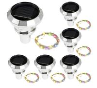 Luci per Bottiglie di Vino | 6 Luci a Tappo - Lampada Solare Impermeabile, Decorazioni Esterni per Patio Matrimonio Giardino e Festività