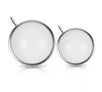Luci per casa delle bambole, Plafoniera per casa delle bambole 2 pezzi, Illuminazione in miniatura rotonda dorata per, LED bianco caldo, Luci facili da installare per elevare il tu