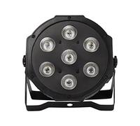 Luci per DJ per Feste, 7x1. 2W / 18W RGBWA + LED UV Flat PAR Light Mobile Ultra-Tranquillo Family Party Teatro Wedding Stage Lighting(7x12W RGBW)