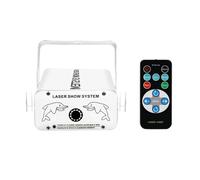 Luci per DJ per Feste Fascio di luce Controller Illuminazione for palcoscenici for feste 90-240V RGB DJ Disco Line Scanner Proiettore for bar for matrimoni Natale(WHITE)